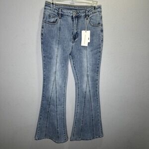 Commense Women's High Rise Flared Paneled Jeans Size Medium Rodeo Cowgirl